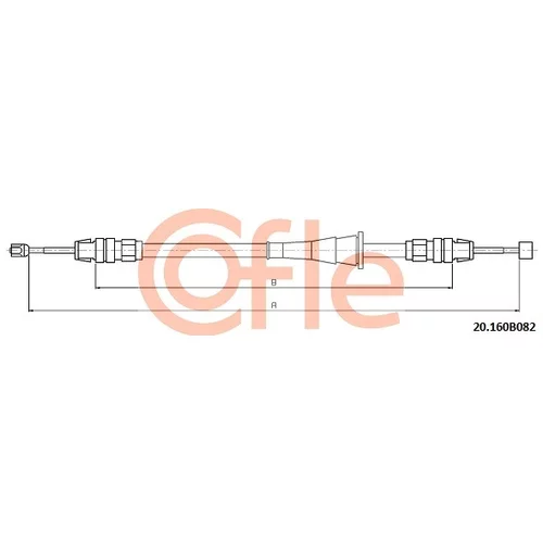 Ťažné lanko parkovacej brzdy COFLE 20.160B082