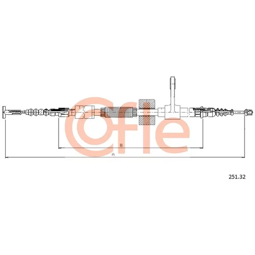 Ťažné lanko parkovacej brzdy COFLE 251.32