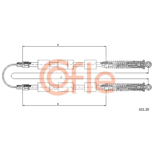 Ťažné lanko parkovacej brzdy COFLE 321.20