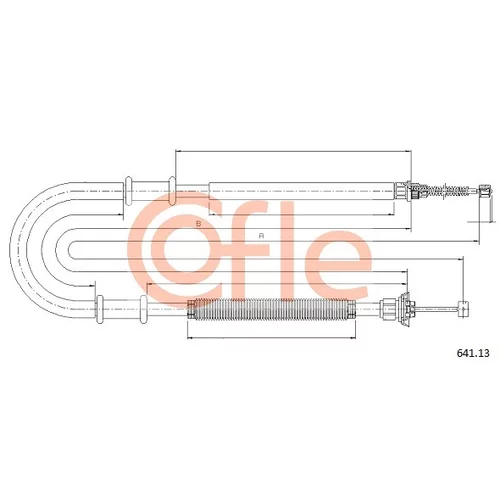 Ťažné lanko parkovacej brzdy COFLE 641.13