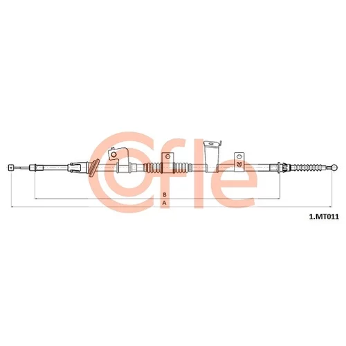Ťažné lanko parkovacej brzdy COFLE 92.1.MT011