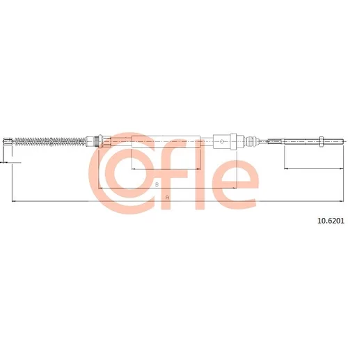 Ťažné lanko parkovacej brzdy COFLE 92.10.6201