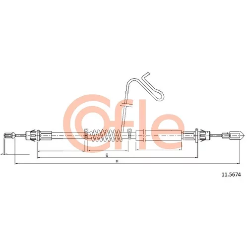 Ťažné lanko parkovacej brzdy COFLE 92.11.5674