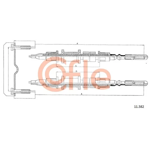 Ťažné lanko parkovacej brzdy COFLE 92.11.582