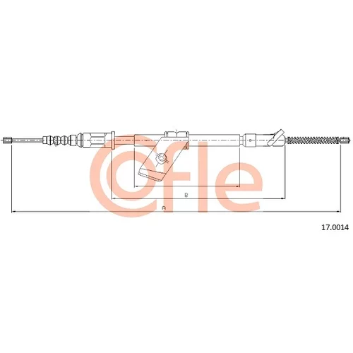 Ťažné lanko parkovacej brzdy COFLE 92.17.0014