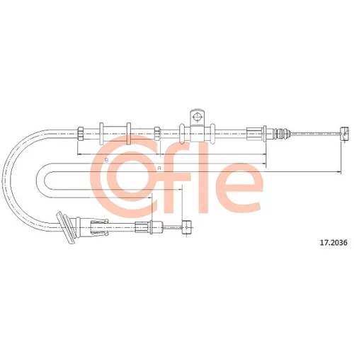 Ťažné lanko parkovacej brzdy COFLE 92.17.2036
