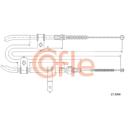 Ťažné lanko parkovacej brzdy COFLE 92.17.3006