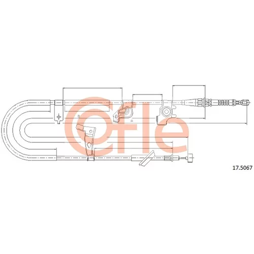 Ťažné lanko parkovacej brzdy COFLE 92.17.5067