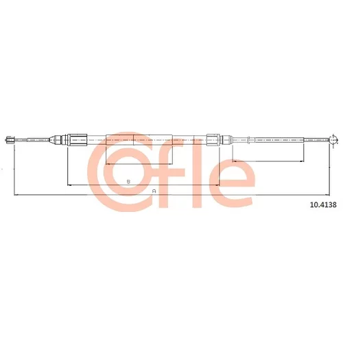 Ťažné lanko parkovacej brzdy COFLE 10.4138