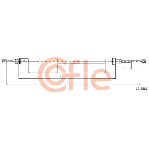 Ťažné lanko parkovacej brzdy COFLE 10.4581