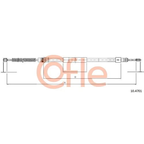 Ťažné lanko parkovacej brzdy COFLE 10.4701