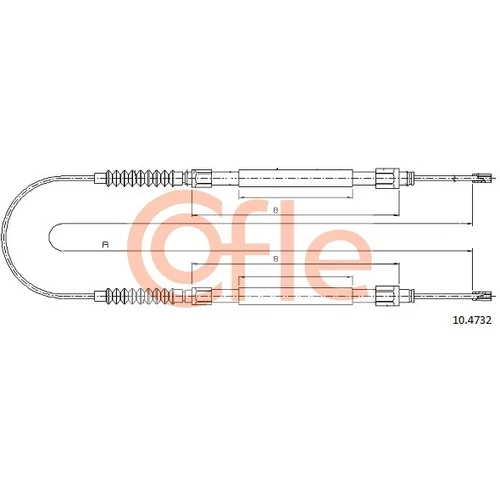 Ťažné lanko parkovacej brzdy COFLE 10.4732