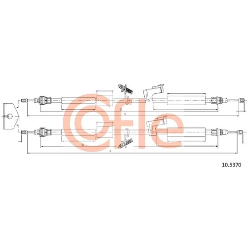 Ťažné lanko parkovacej brzdy COFLE 10.5370
