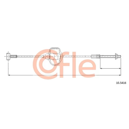 Ťažné lanko parkovacej brzdy COFLE 10.5416