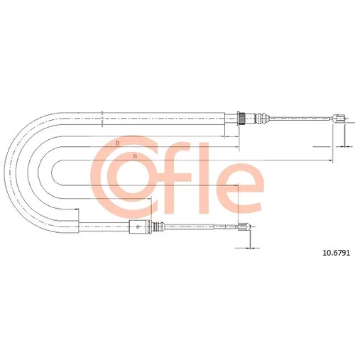 Ťažné lanko parkovacej brzdy COFLE 10.6791