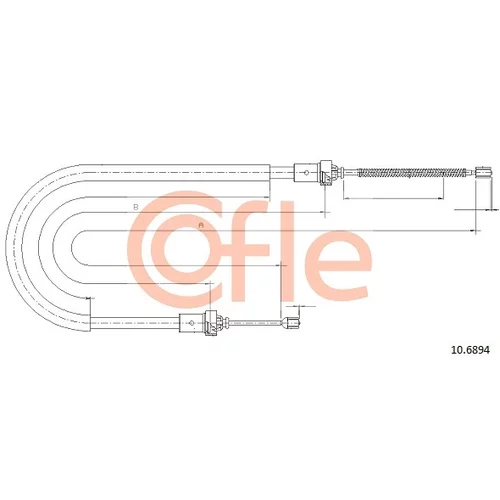 Ťažné lanko parkovacej brzdy COFLE 10.6894