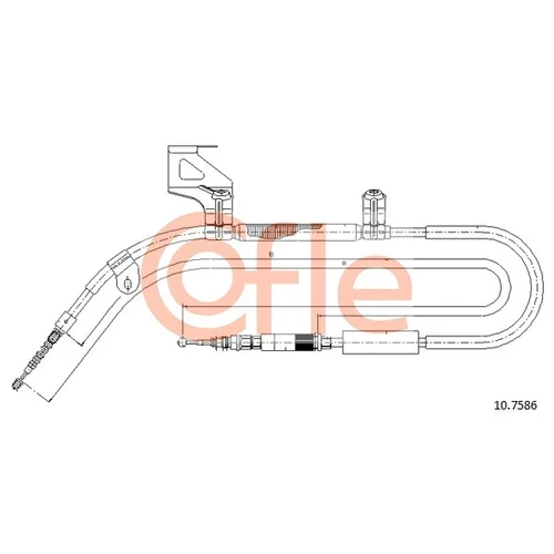 Ťažné lanko parkovacej brzdy 10.7586 /COFLE/