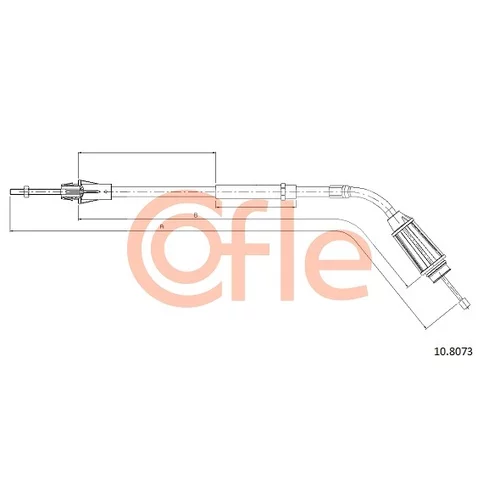 Ťažné lanko parkovacej brzdy COFLE 10.8073