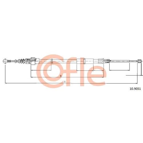 Ťažné lanko parkovacej brzdy COFLE 10.9051