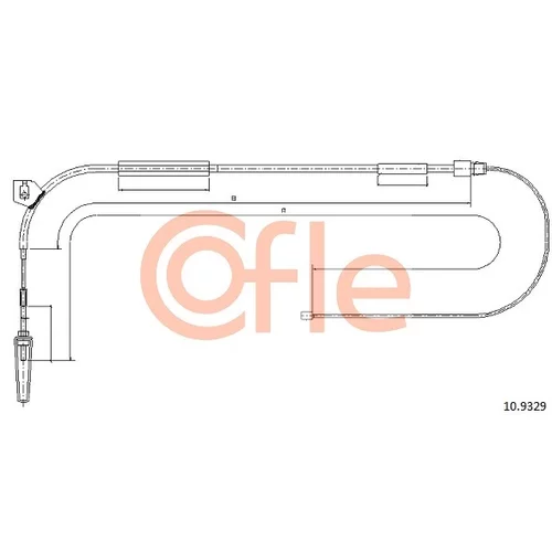 Ťažné lanko parkovacej brzdy COFLE 10.9329
