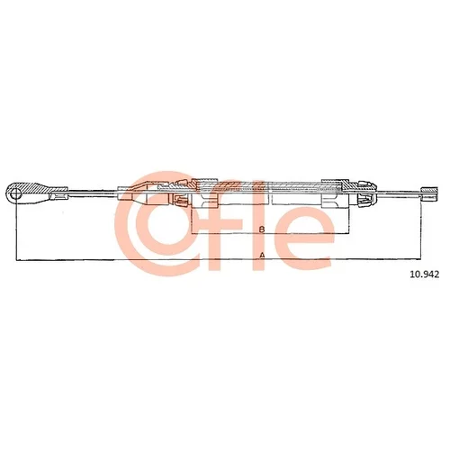 Ťažné lanko parkovacej brzdy COFLE 10.942
