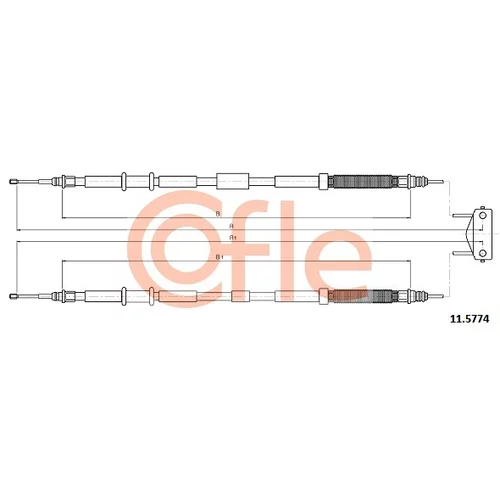 Ťažné lanko parkovacej brzdy COFLE 11.5774