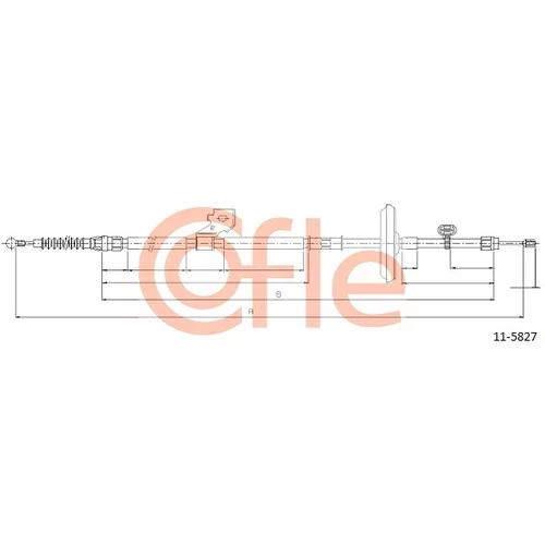 Ťažné lanko parkovacej brzdy COFLE 11.5827