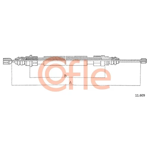 Ťažné lanko parkovacej brzdy 11.609 /COFLE/