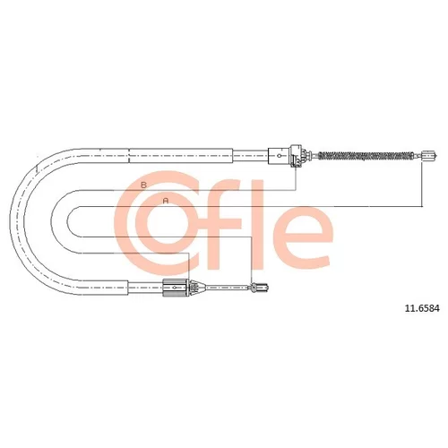 Ťažné lanko parkovacej brzdy COFLE 11.6584