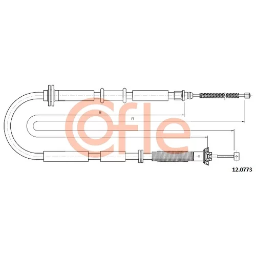 Ťažné lanko parkovacej brzdy COFLE 12.0773