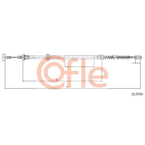 Ťažné lanko parkovacej brzdy COFLE 12.3723