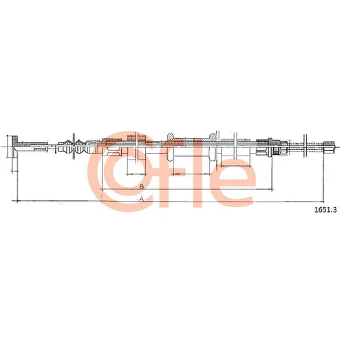 Ťažné lanko parkovacej brzdy COFLE 1651.3