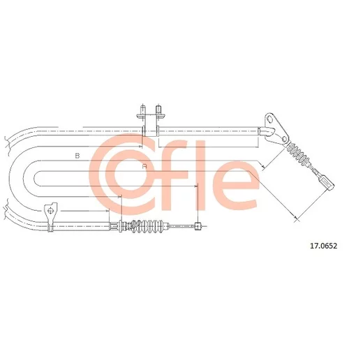 Ťažné lanko parkovacej brzdy COFLE 17.0652