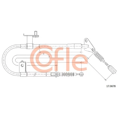 Ťažné lanko parkovacej brzdy COFLE 17.0678