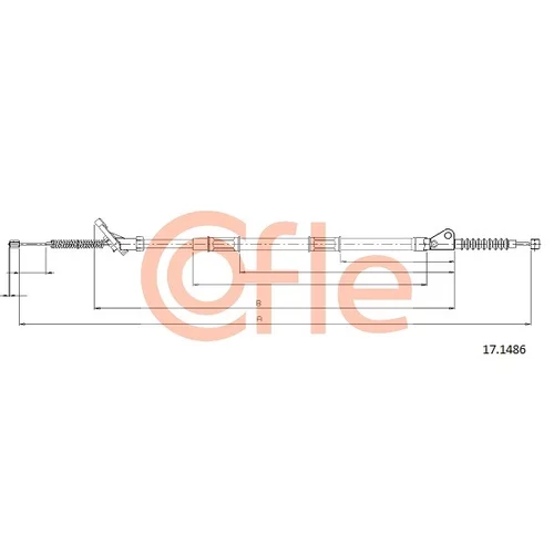 Ťažné lanko parkovacej brzdy COFLE 17.1486