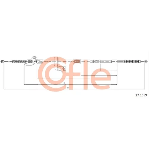 Ťažné lanko parkovacej brzdy COFLE 17.1559