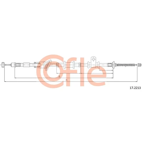 Ťažné lanko parkovacej brzdy COFLE 17.2213