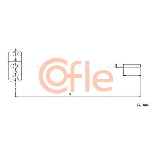Ťažné lanko parkovacej brzdy COFLE 17.2606