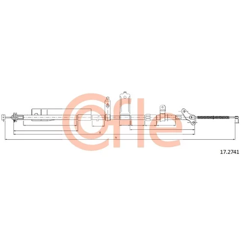 Ťažné lanko parkovacej brzdy COFLE 17.2741