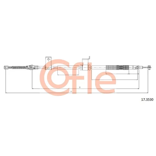 Ťažné lanko parkovacej brzdy COFLE 17.3530