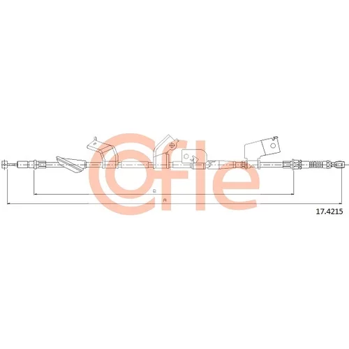 Ťažné lanko parkovacej brzdy COFLE 17.4215