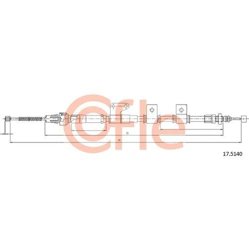 Ťažné lanko parkovacej brzdy COFLE 17.5140
