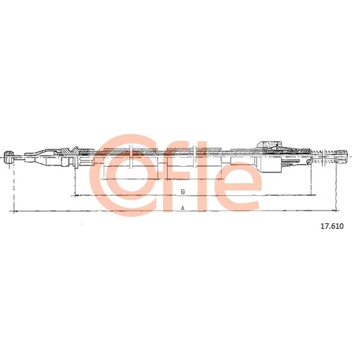 Ťažné lanko parkovacej brzdy COFLE 17.610