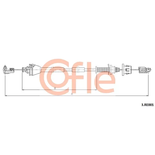 Plynové lanko COFLE 3.RE001