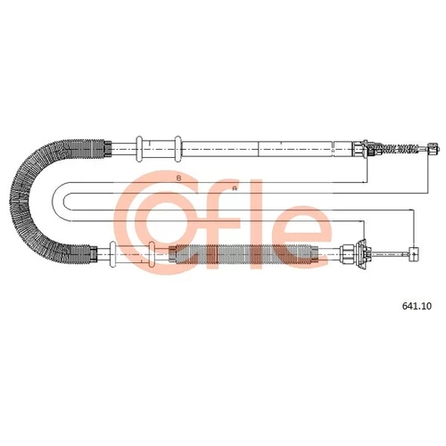 Ťažné lanko parkovacej brzdy COFLE 641.10