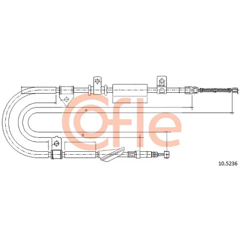 Ťažné lanko parkovacej brzdy COFLE 92.10.5236