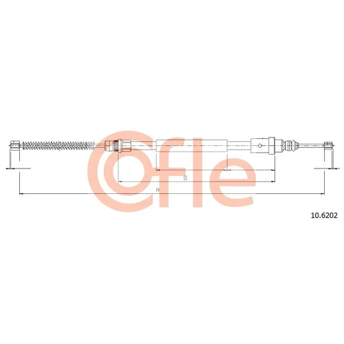 Ťažné lanko parkovacej brzdy COFLE 92.10.6202