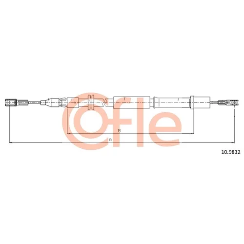Ťažné lanko parkovacej brzdy COFLE 92.10.9832