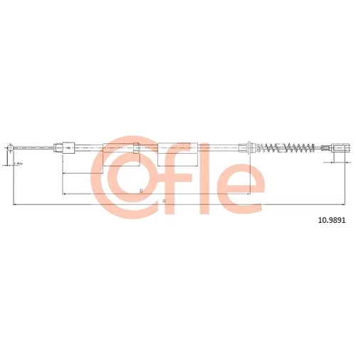 Ťažné lanko parkovacej brzdy COFLE 92.10.9891