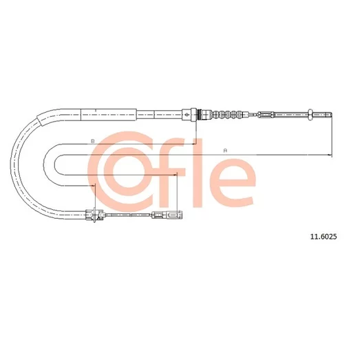Ťažné lanko parkovacej brzdy COFLE 92.11.6025